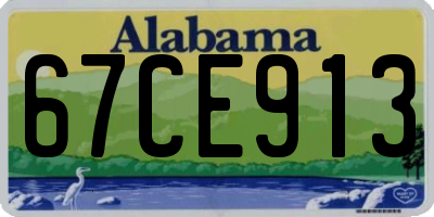 AL license plate 67CE913