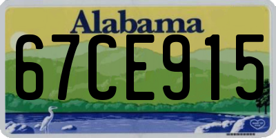 AL license plate 67CE915
