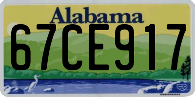 AL license plate 67CE917