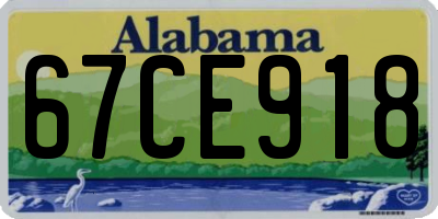 AL license plate 67CE918