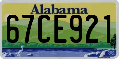 AL license plate 67CE921