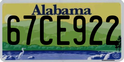 AL license plate 67CE922