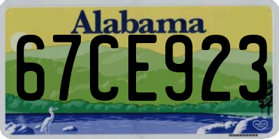 AL license plate 67CE923