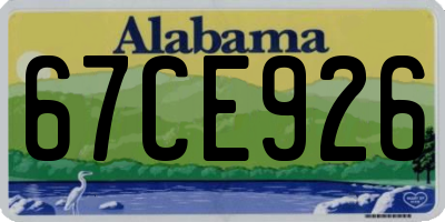 AL license plate 67CE926