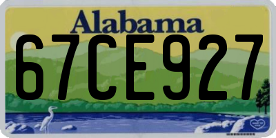 AL license plate 67CE927
