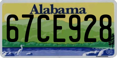 AL license plate 67CE928