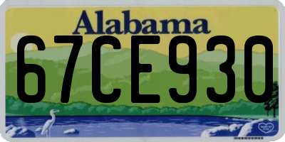 AL license plate 67CE930