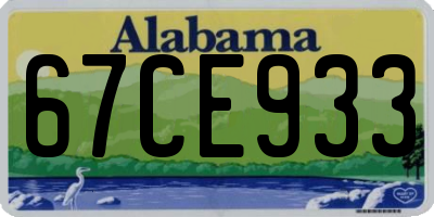 AL license plate 67CE933