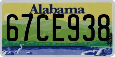 AL license plate 67CE938