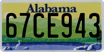 AL license plate 67CE943