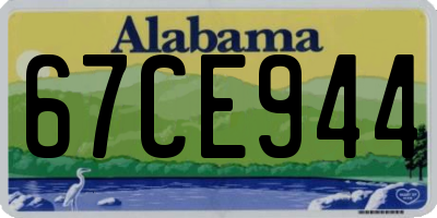 AL license plate 67CE944