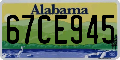 AL license plate 67CE945