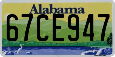 AL license plate 67CE947
