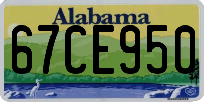 AL license plate 67CE950