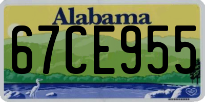 AL license plate 67CE955