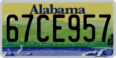 AL license plate 67CE957