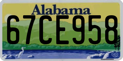 AL license plate 67CE958