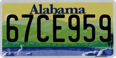 AL license plate 67CE959