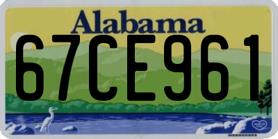 AL license plate 67CE961