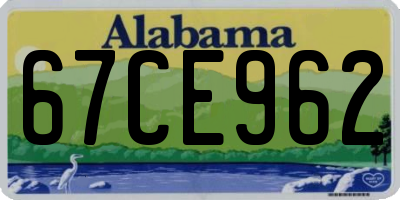 AL license plate 67CE962
