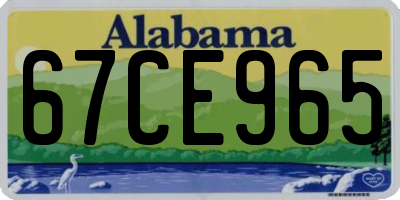 AL license plate 67CE965