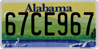 AL license plate 67CE967