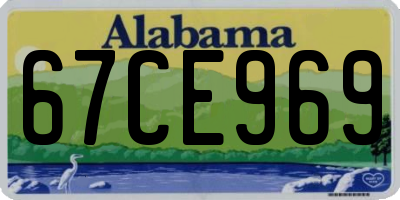 AL license plate 67CE969