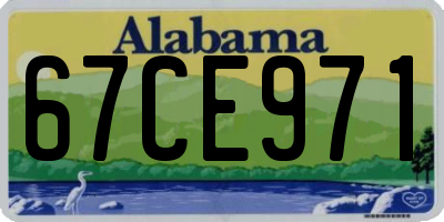 AL license plate 67CE971