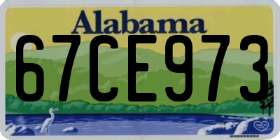 AL license plate 67CE973