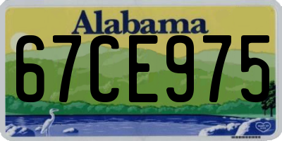 AL license plate 67CE975