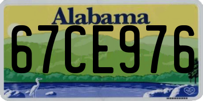 AL license plate 67CE976