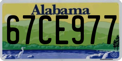 AL license plate 67CE977