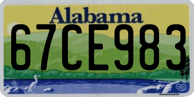 AL license plate 67CE983