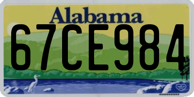 AL license plate 67CE984