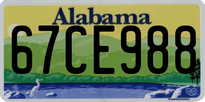AL license plate 67CE988