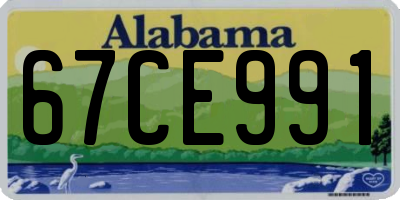 AL license plate 67CE991