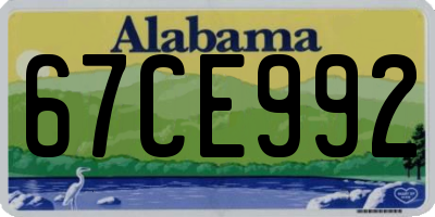 AL license plate 67CE992