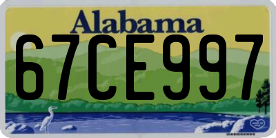 AL license plate 67CE997