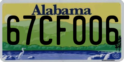 AL license plate 67CF006
