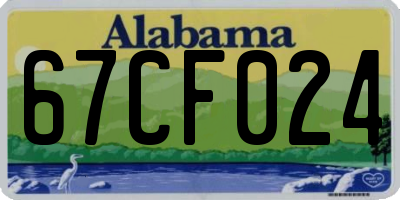 AL license plate 67CF024