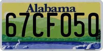 AL license plate 67CF050