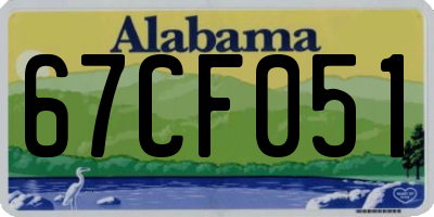 AL license plate 67CF051