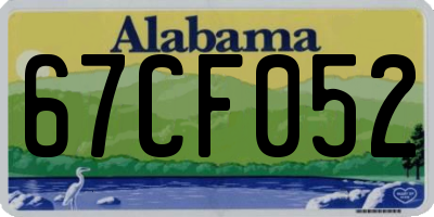 AL license plate 67CF052