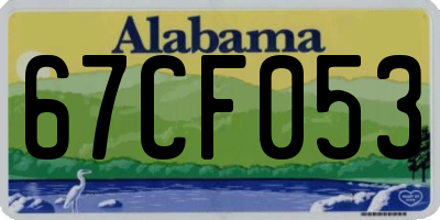 AL license plate 67CF053