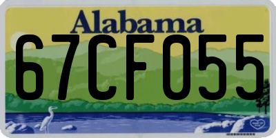 AL license plate 67CF055