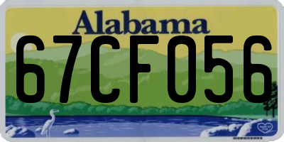 AL license plate 67CF056