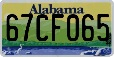 AL license plate 67CF065