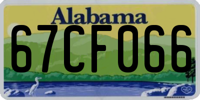 AL license plate 67CF066