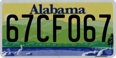 AL license plate 67CF067