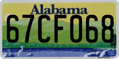 AL license plate 67CF068